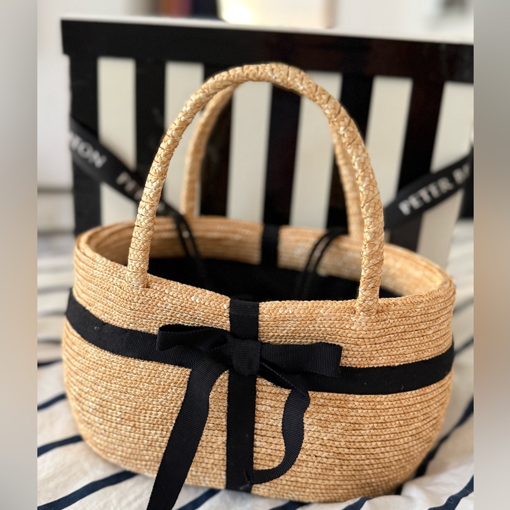Peter Beaton leghorn straw bag purse tote